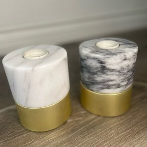 ALREADY SOLD! World Market Marble Cylinder Desk Lamps